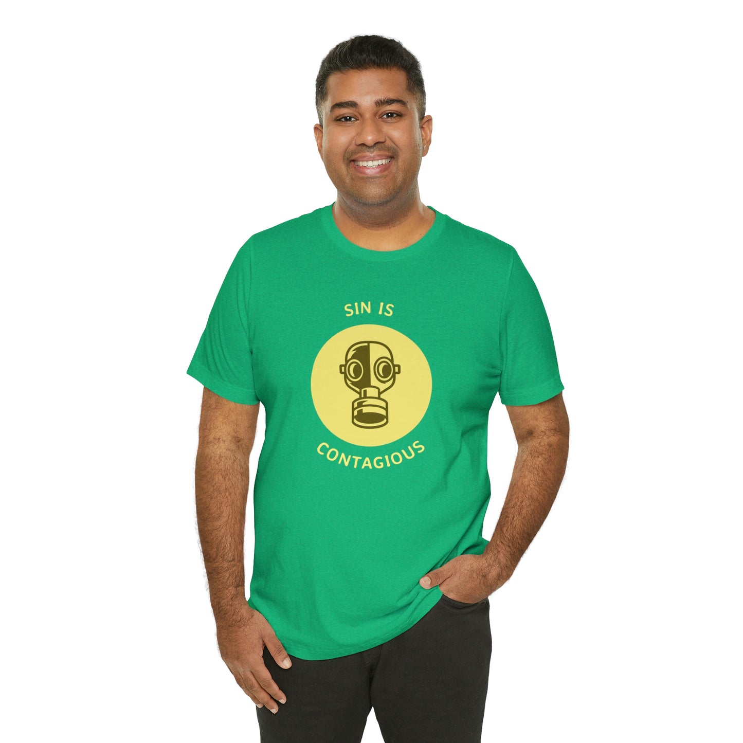 Sin is Contagious Unisex Jersey Short Sleeve Tee