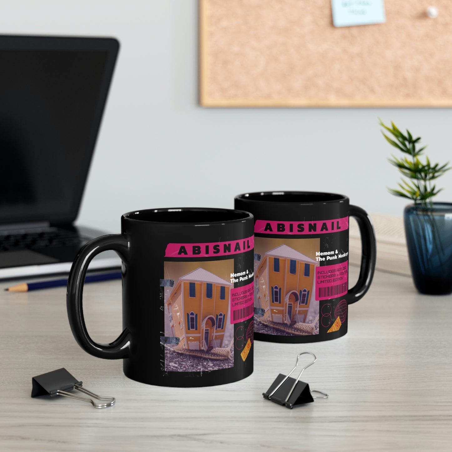Abisnail 11oz Black Mug