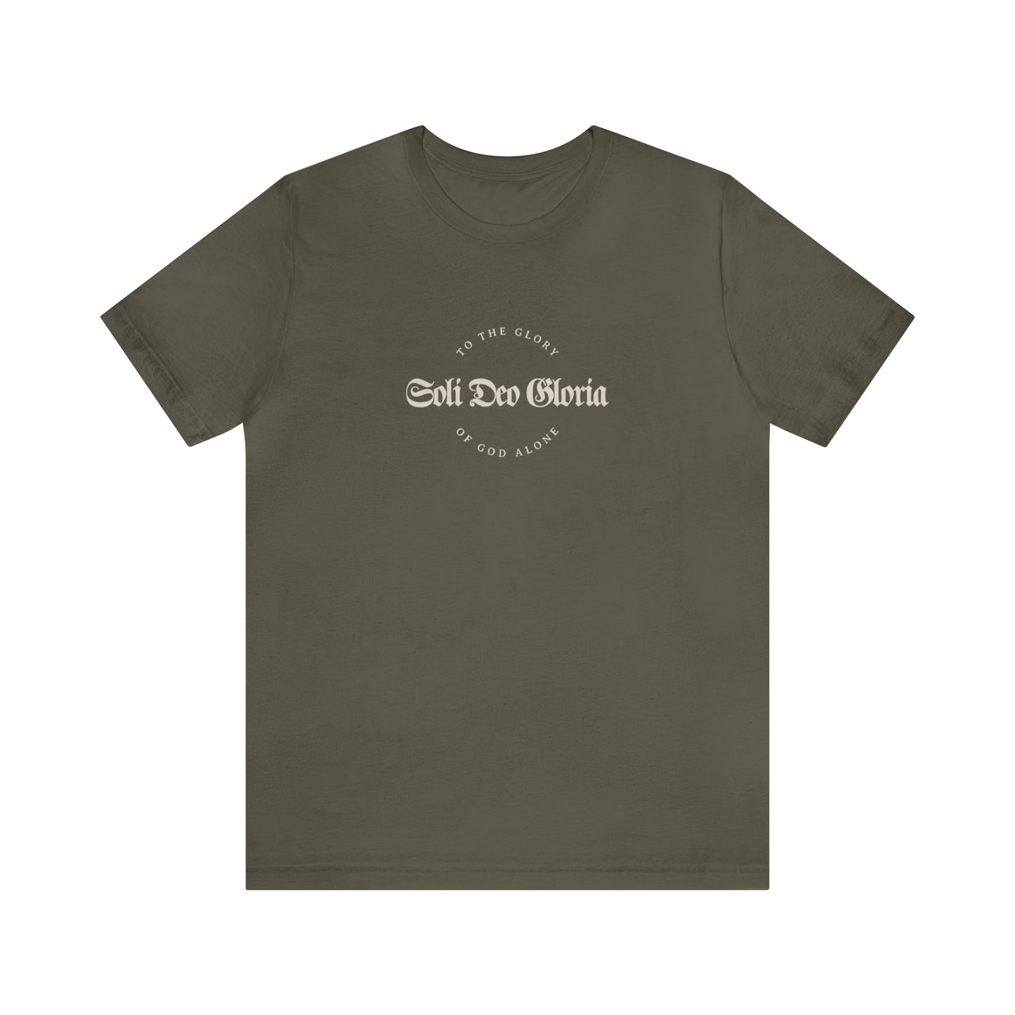 Soli Deo Gloria Gothic Circle Unisex Jersey Short Sleeve Tee