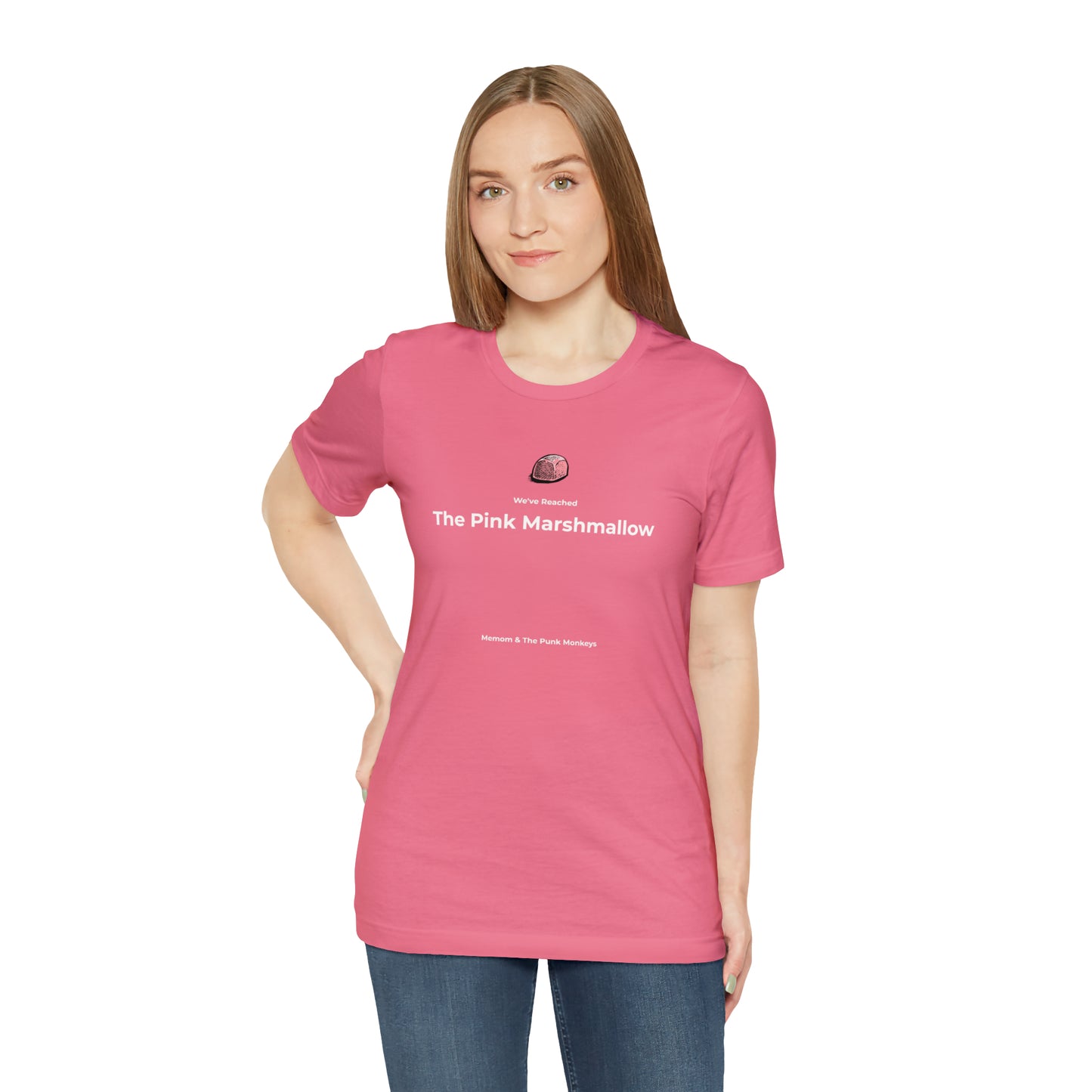 We've Reached the Pink Marshmallow Unisex Jersey Short Sleeve Tee