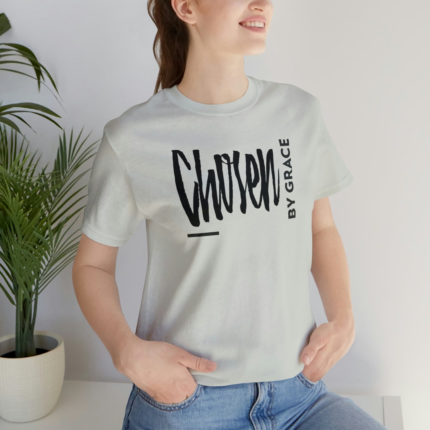 Chosen By Grace Sideways Unisex Jersey Short Sleeve Tee