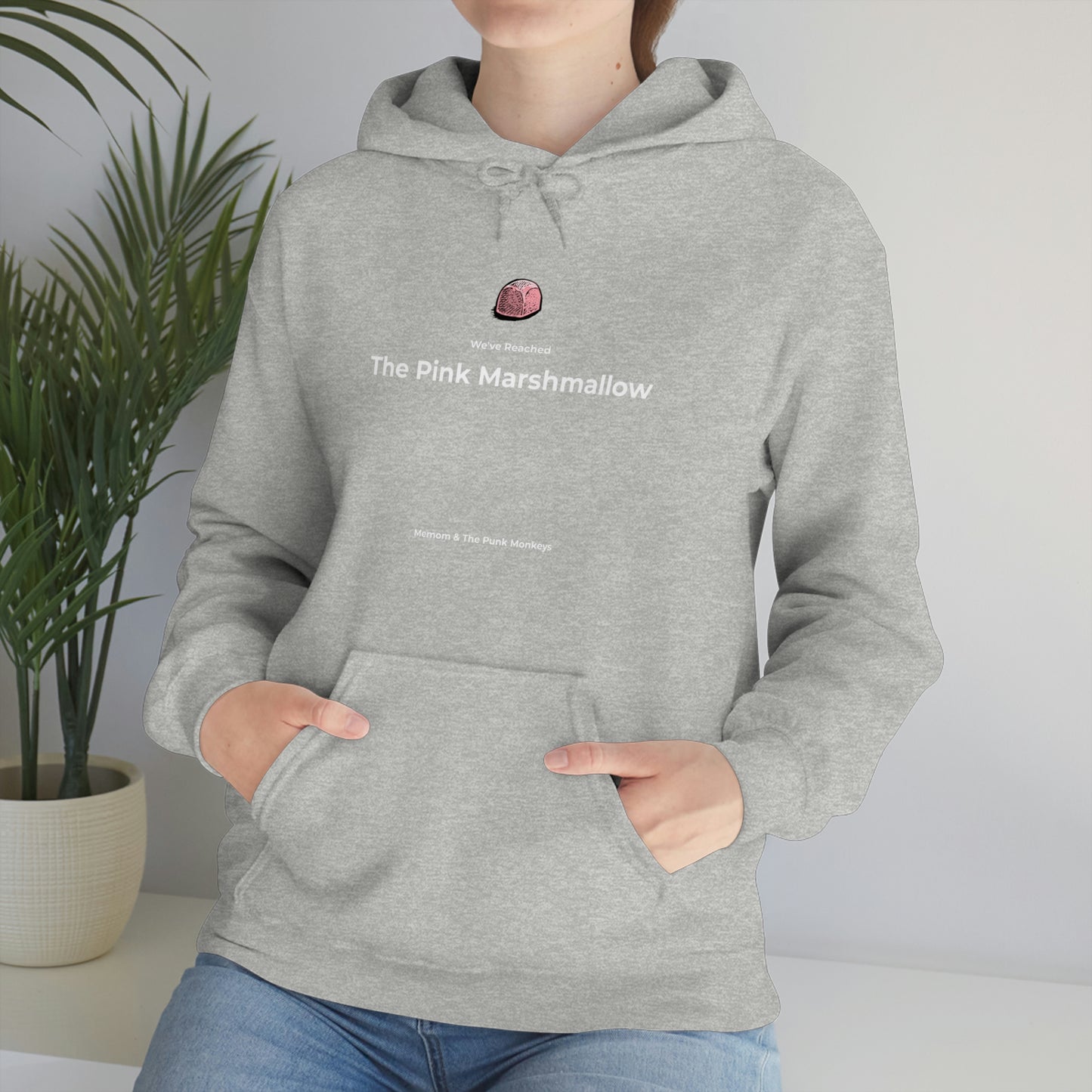 We've Reached the Pink Marshmallow Unisex Heavy Blend™ Hooded Sweatshirt