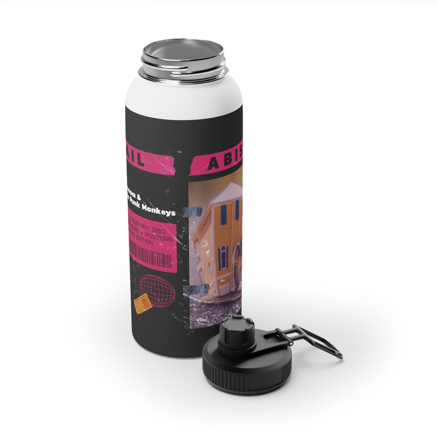 Abisnail Stainless Steel Water Bottle, Sports Lid