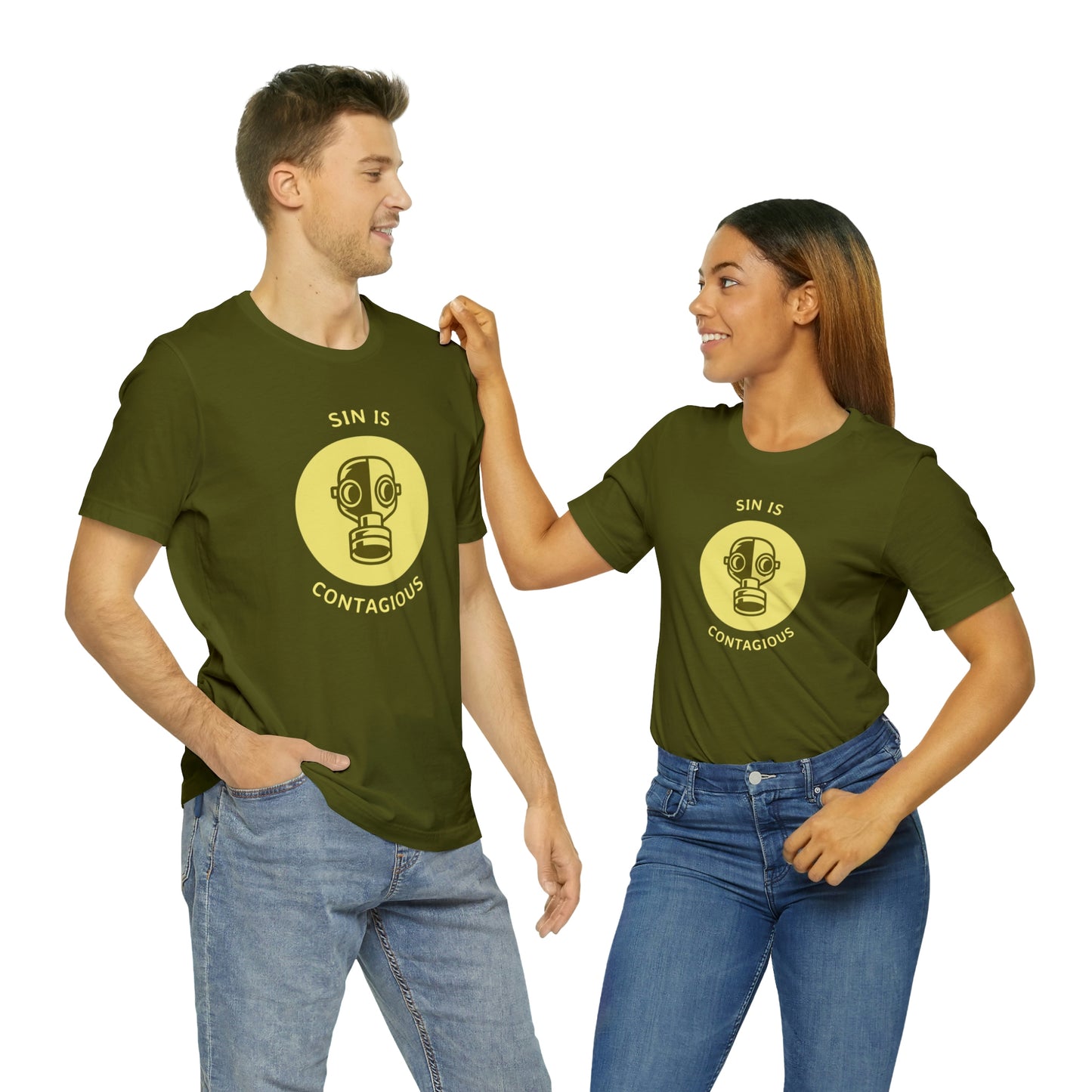 Sin is Contagious Unisex Jersey Short Sleeve Tee