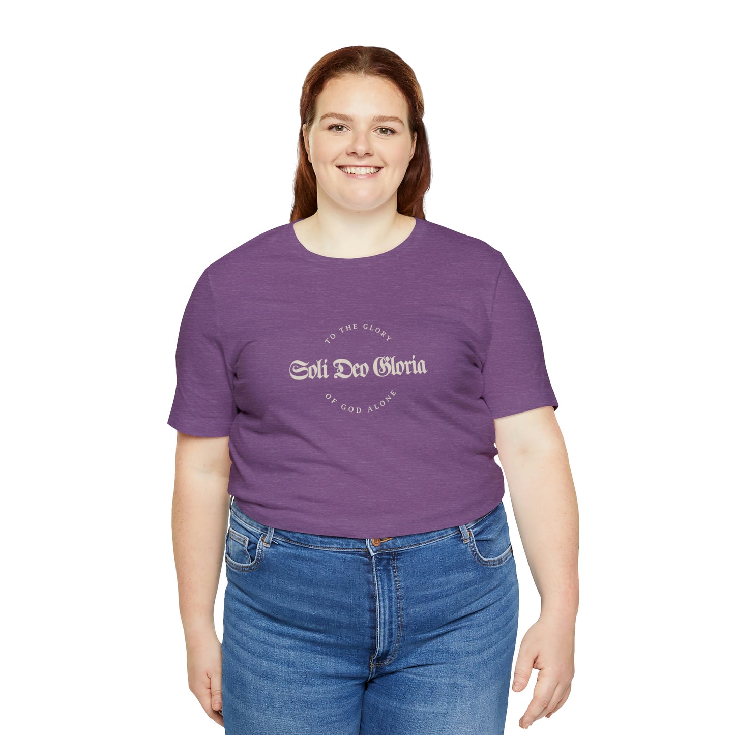 Soli Deo Gloria Gothic Circle Unisex Jersey Short Sleeve Tee