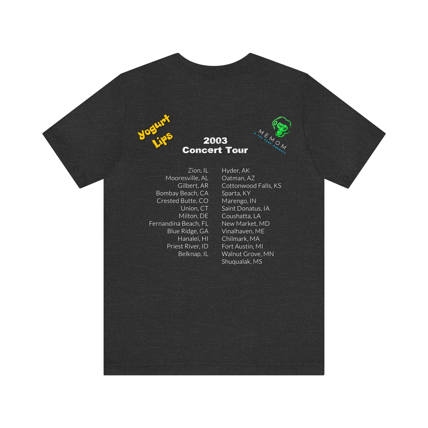 Yogurt Lips 2003 Concert Tour  Unisex Jersey Short Sleeve Tee