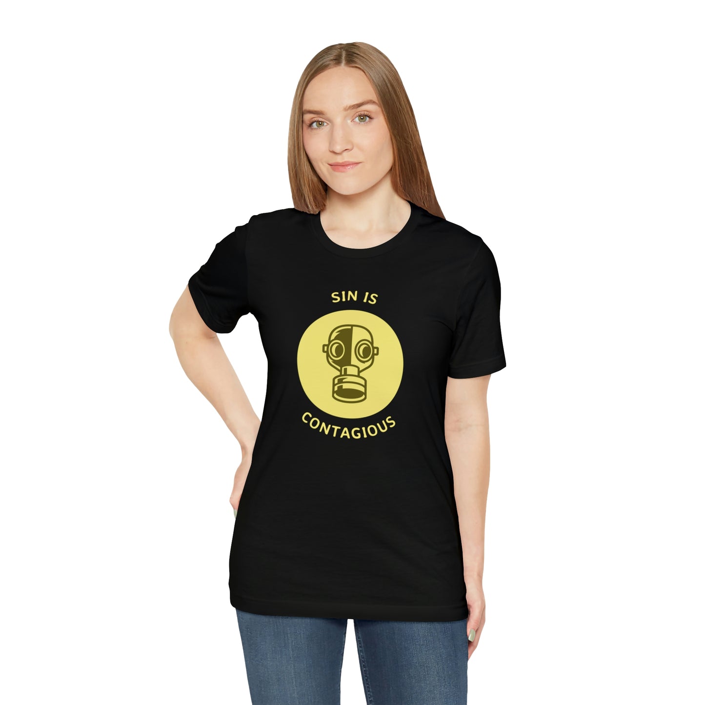 Sin is Contagious Unisex Jersey Short Sleeve Tee