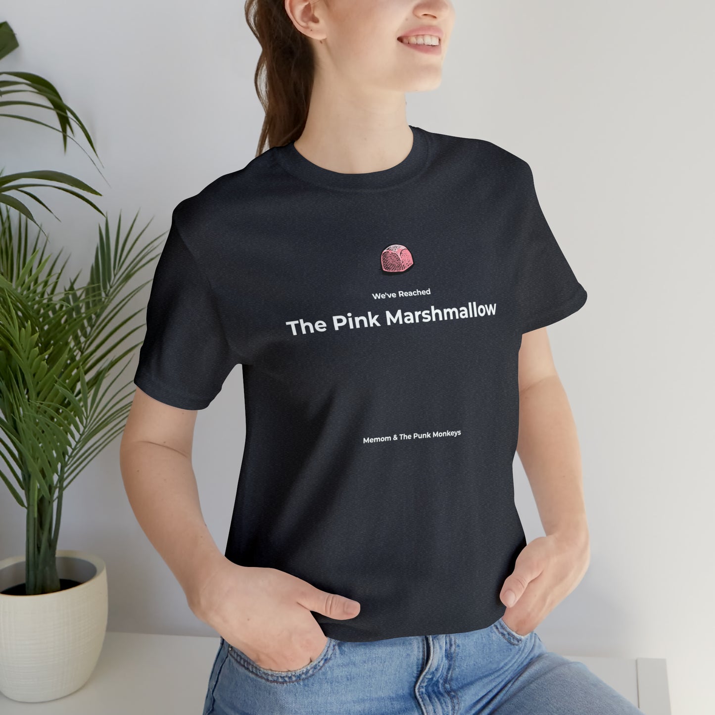 We've Reached the Pink Marshmallow Unisex Jersey Short Sleeve Tee