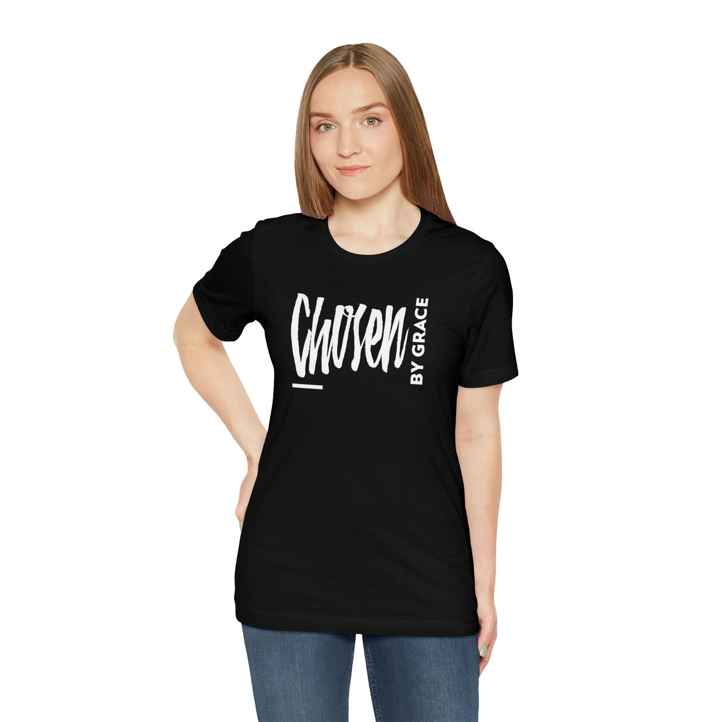 Chosen By Grace Sideways Unisex Jersey Short Sleeve Tee