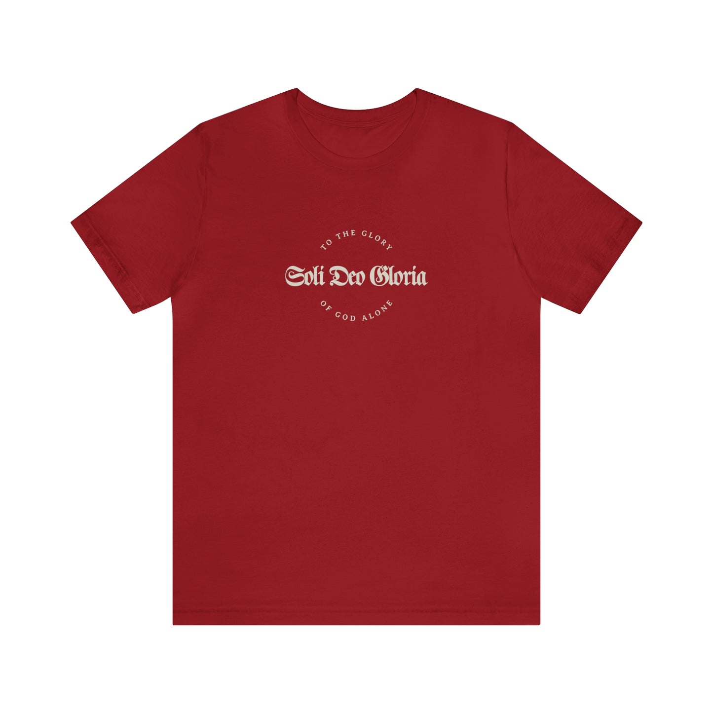Soli Deo Gloria Gothic Circle Unisex Jersey Short Sleeve Tee