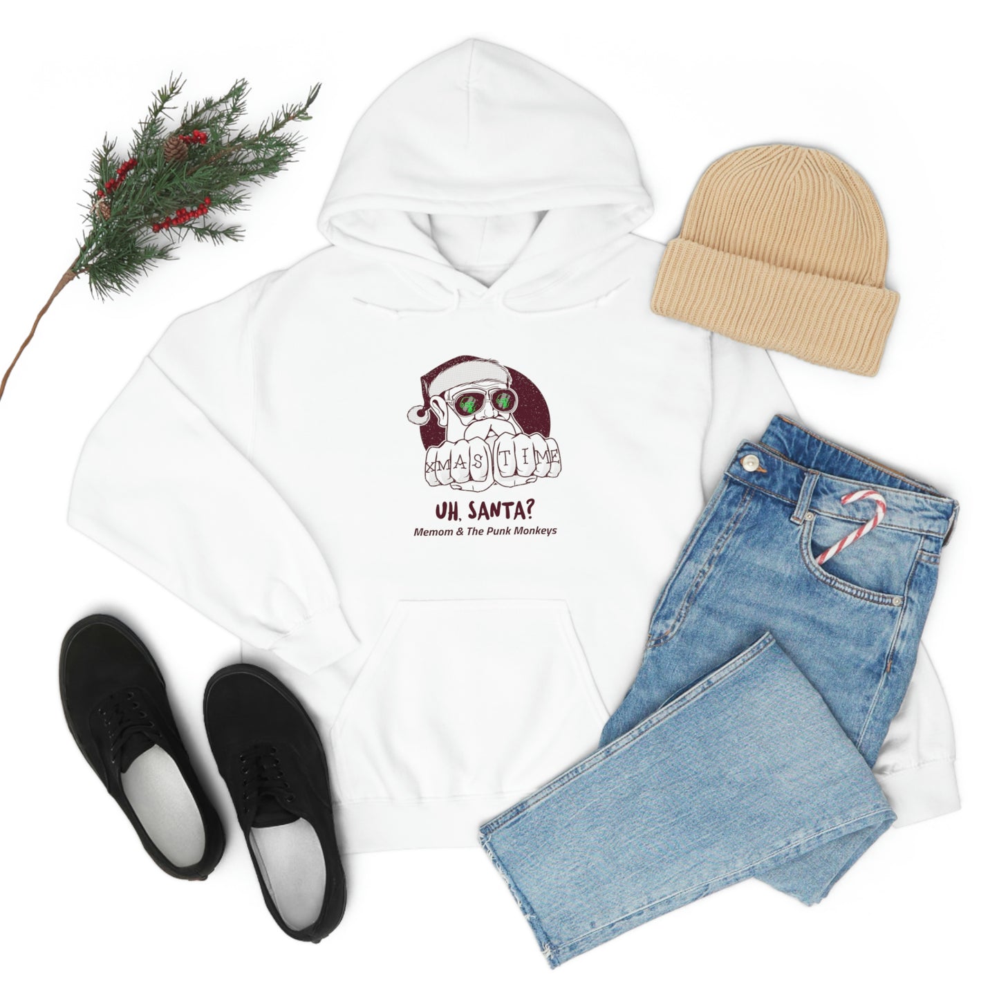 Uh, Santa Unisex Heavy Blend™ Hooded Sweatshirt