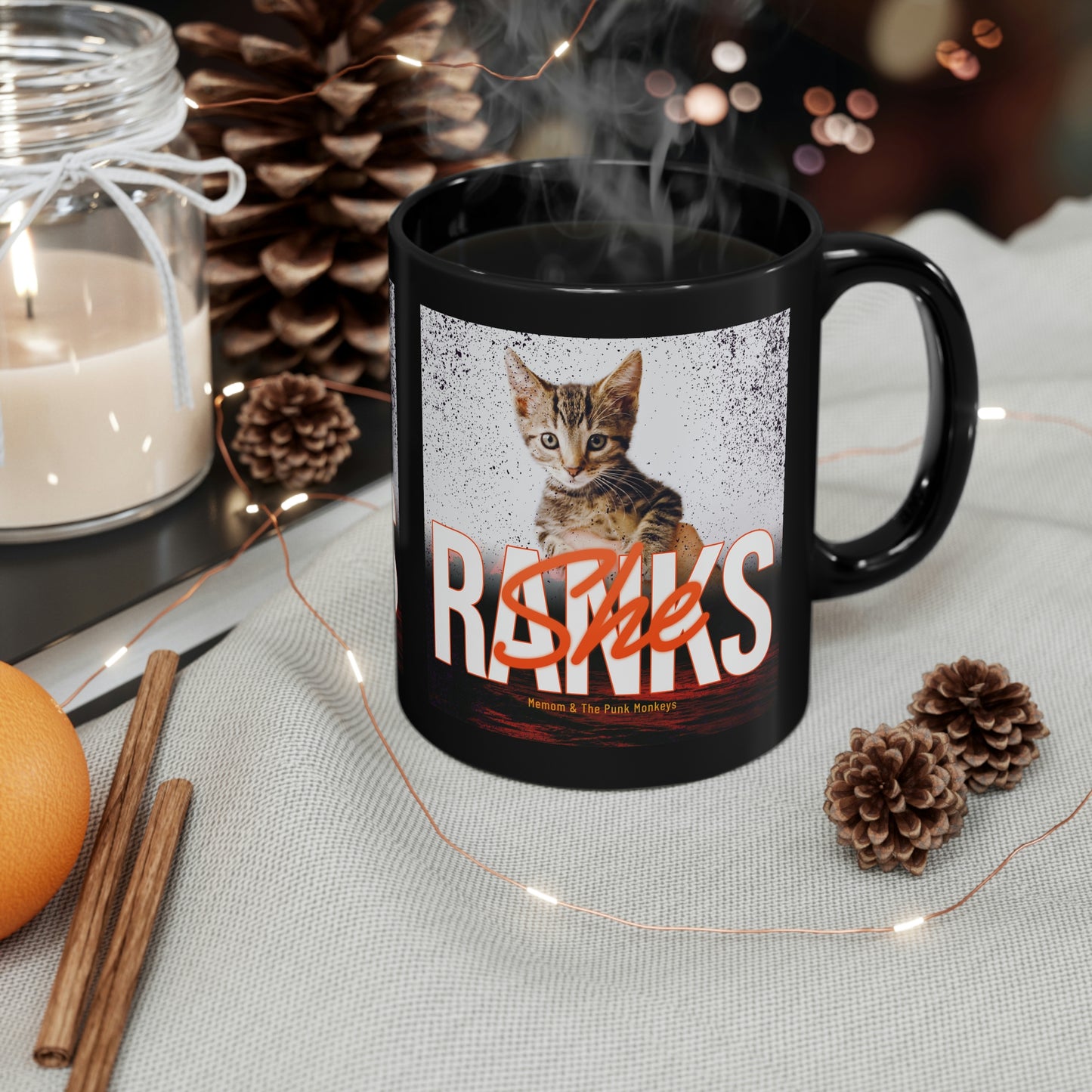 She Ranks 11oz Black Mug