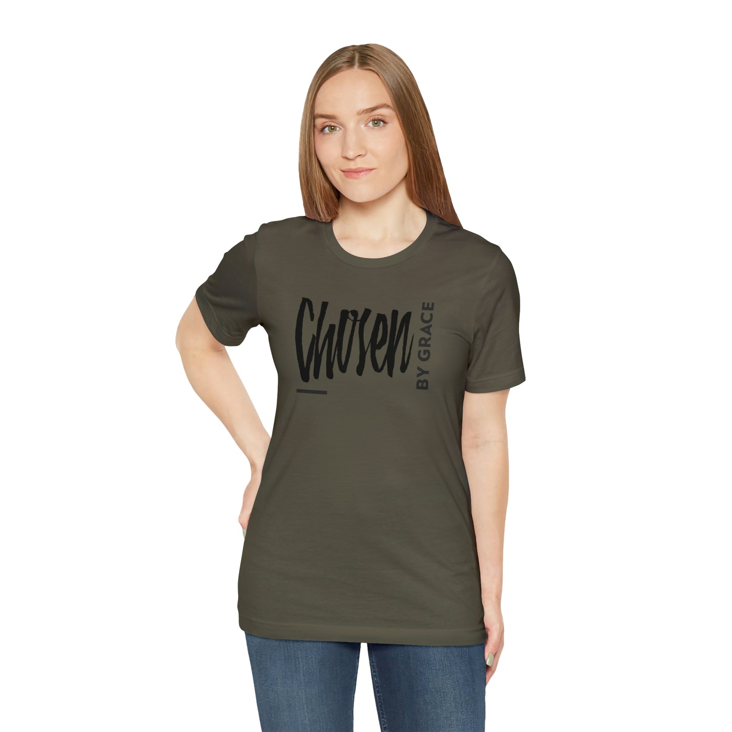 Chosen By Grace Sideways Unisex Jersey Short Sleeve Tee
