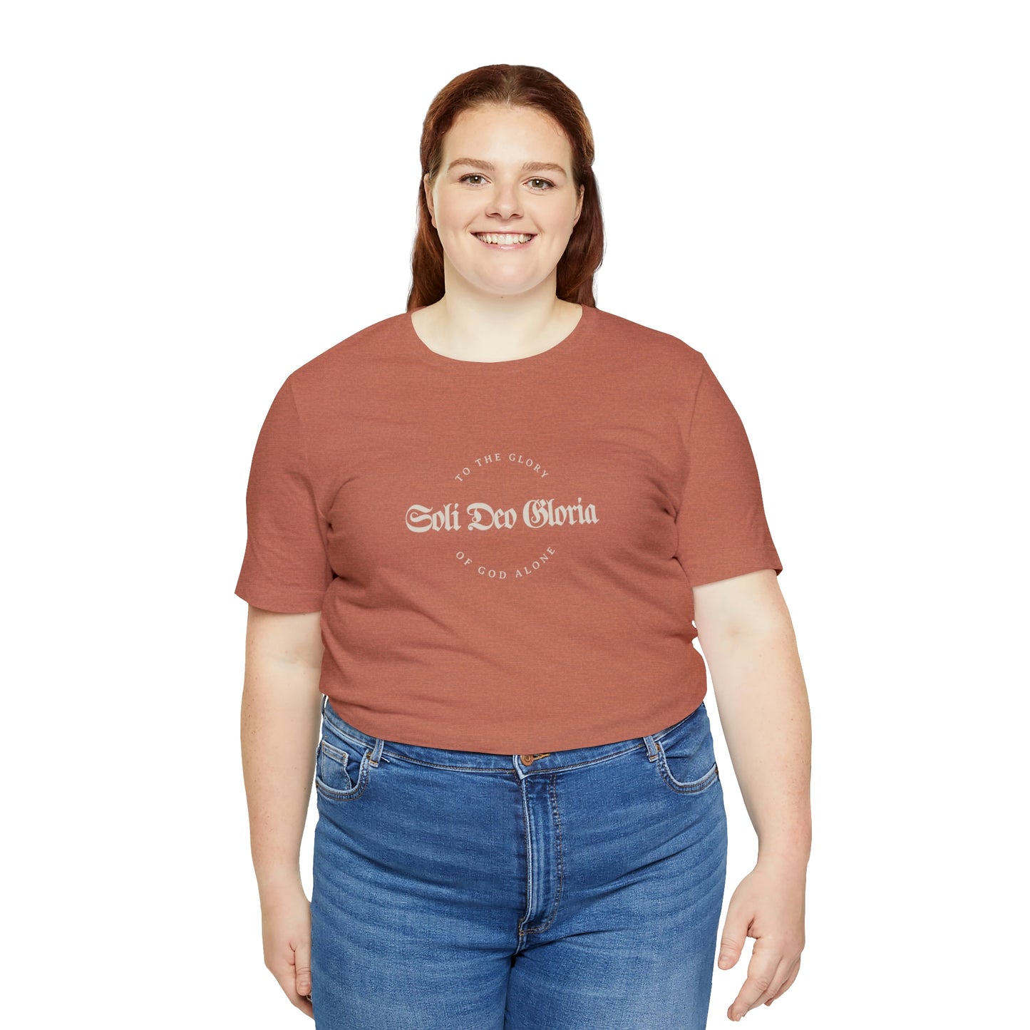Soli Deo Gloria Gothic Circle Unisex Jersey Short Sleeve Tee