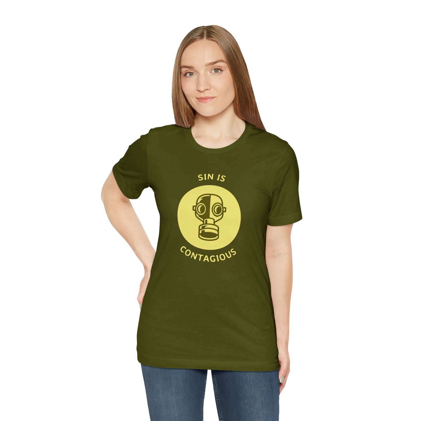 Sin is Contagious Unisex Jersey Short Sleeve Tee