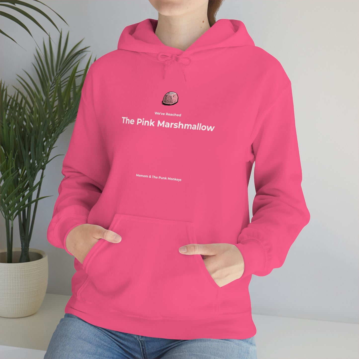 We've Reached the Pink Marshmallow Unisex Heavy Blend™ Hooded Sweatshirt