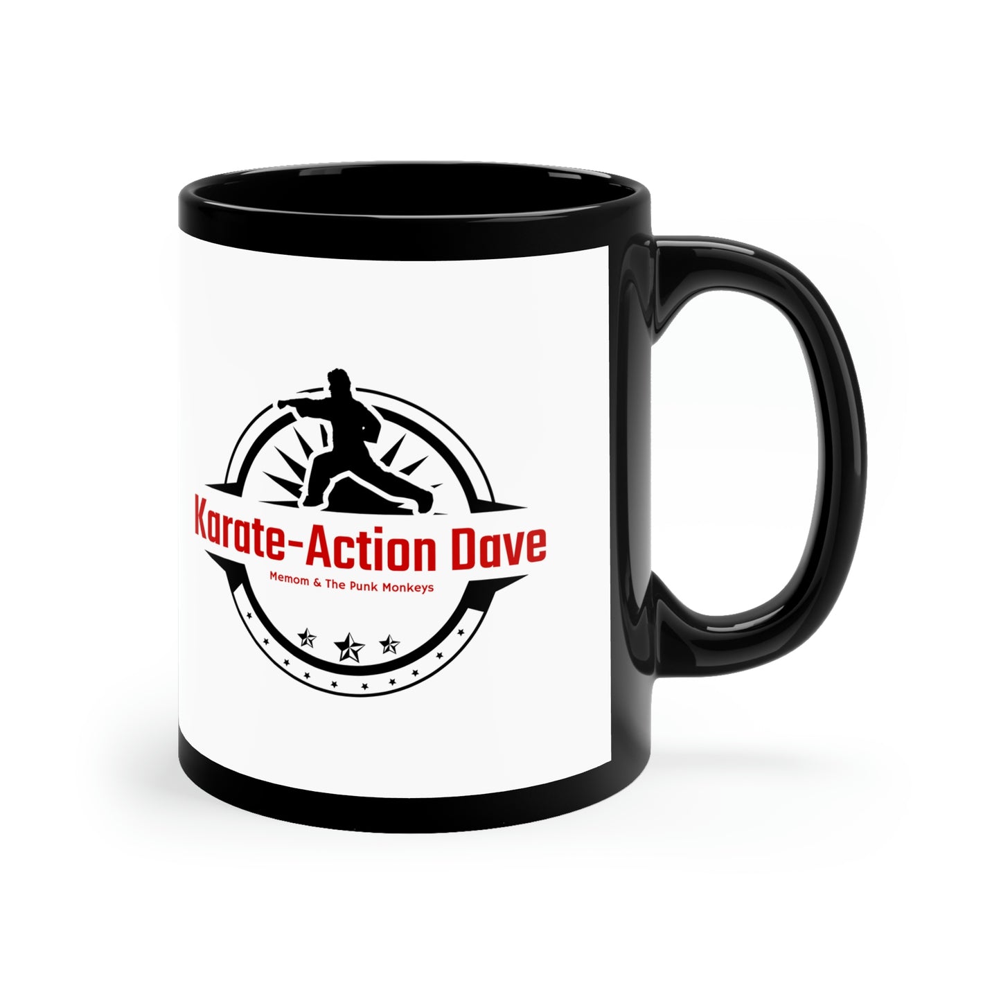 Karate Action Dave 11oz Black Mug