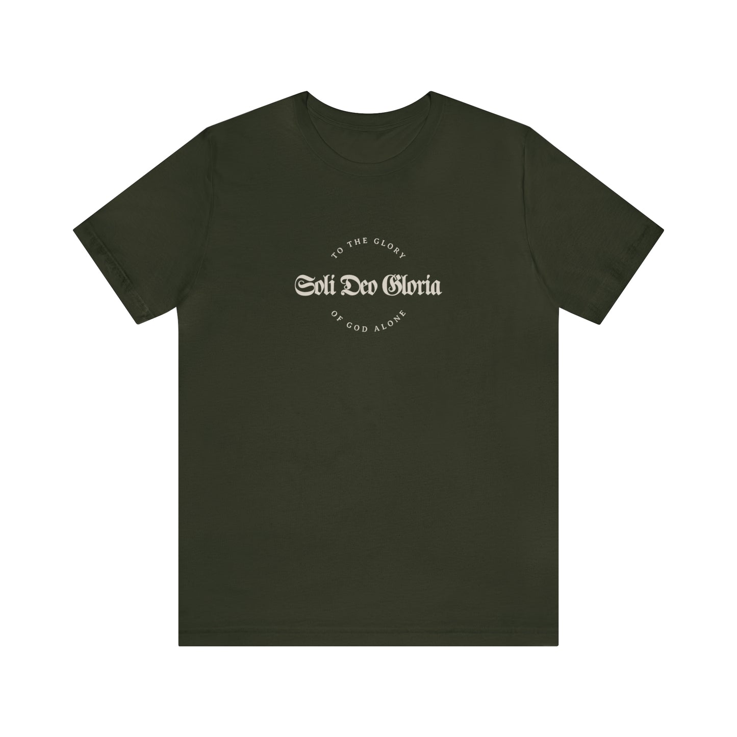 Soli Deo Gloria Gothic Circle Unisex Jersey Short Sleeve Tee