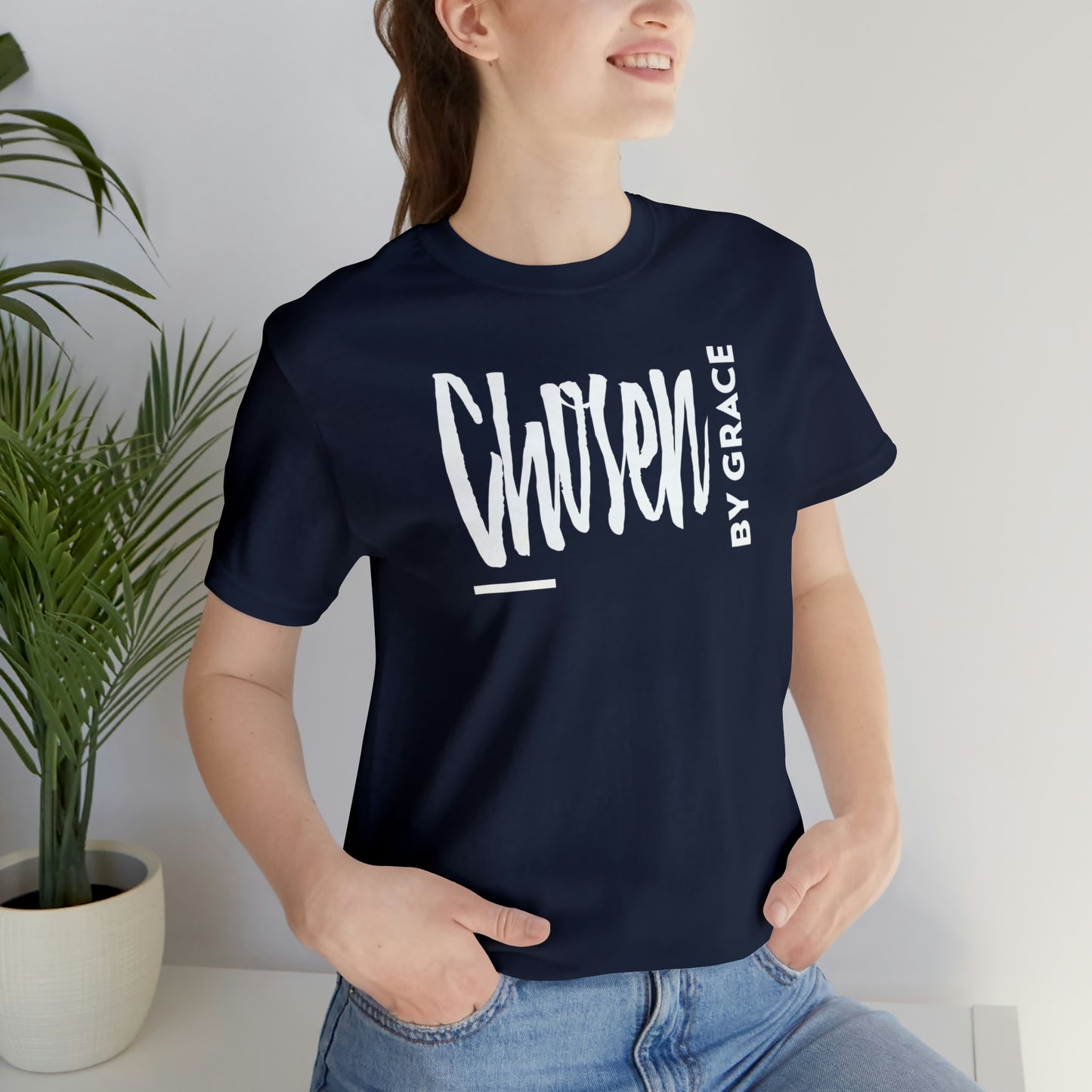 Chosen By Grace Sideways Unisex Jersey Short Sleeve Tee