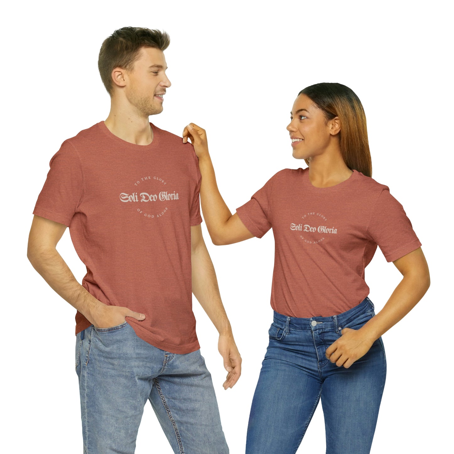 Soli Deo Gloria Gothic Circle Unisex Jersey Short Sleeve Tee