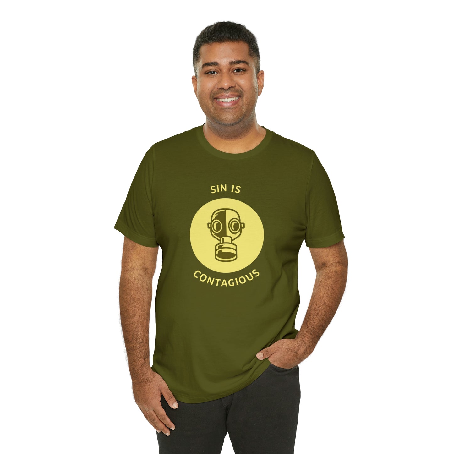 Sin is Contagious Unisex Jersey Short Sleeve Tee