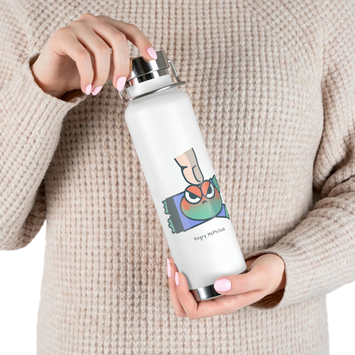 Angry McPhilbob Copper Vacuum Insulated Bottle, 22oz