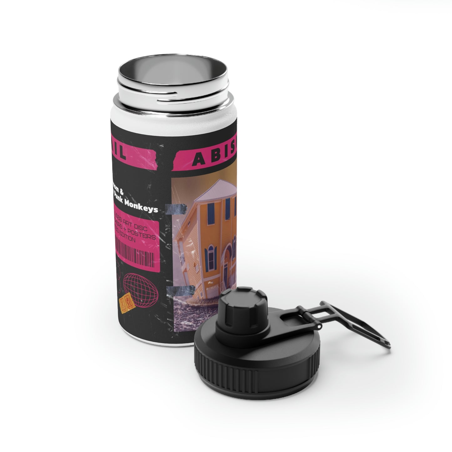 Abisnail Stainless Steel Water Bottle, Sports Lid