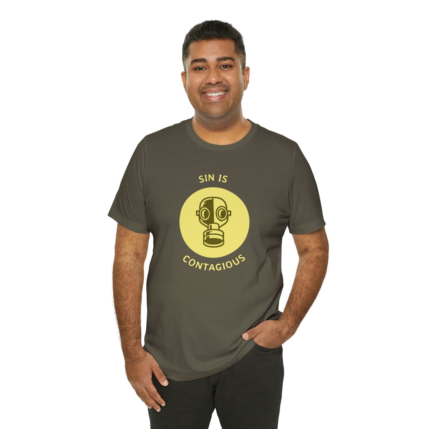 Sin is Contagious Unisex Jersey Short Sleeve Tee