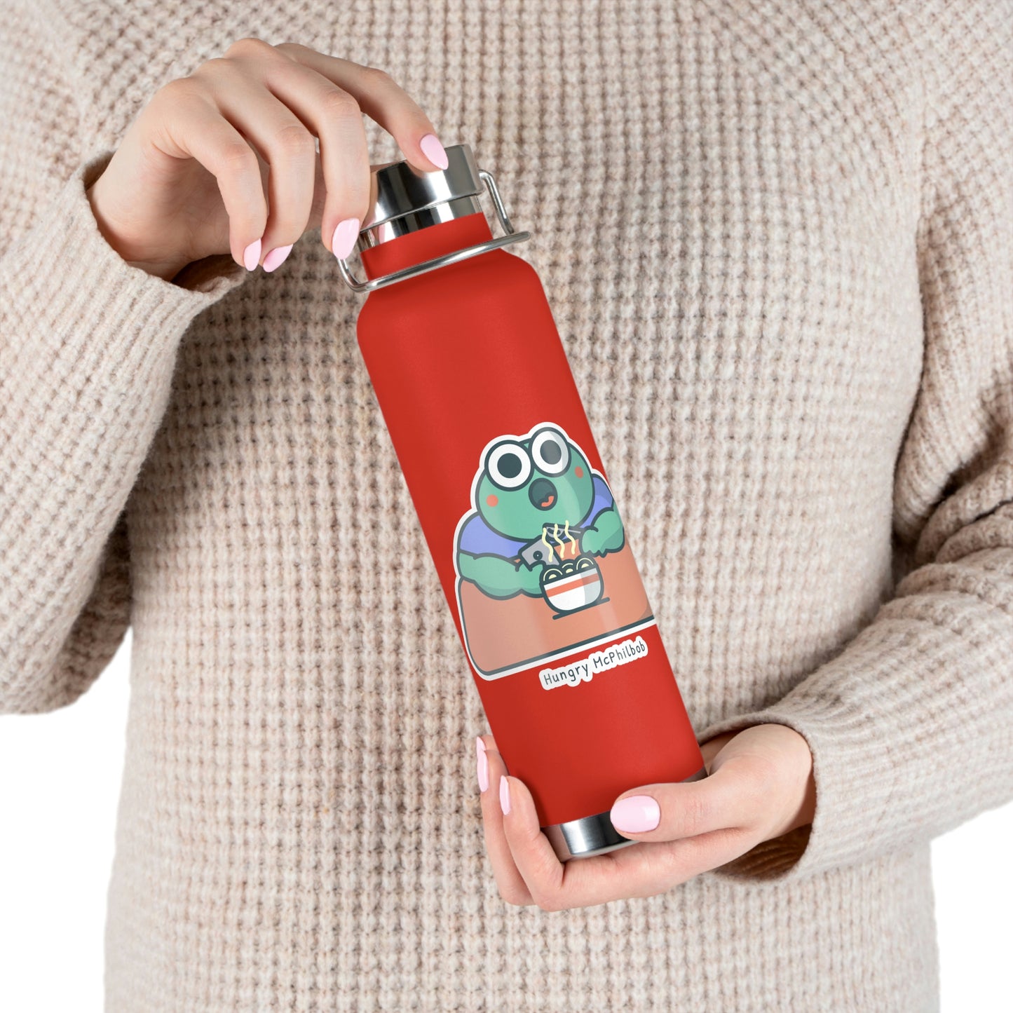 Hungry McPhilbob Copper Vacuum Insulated Bottle, 22oz