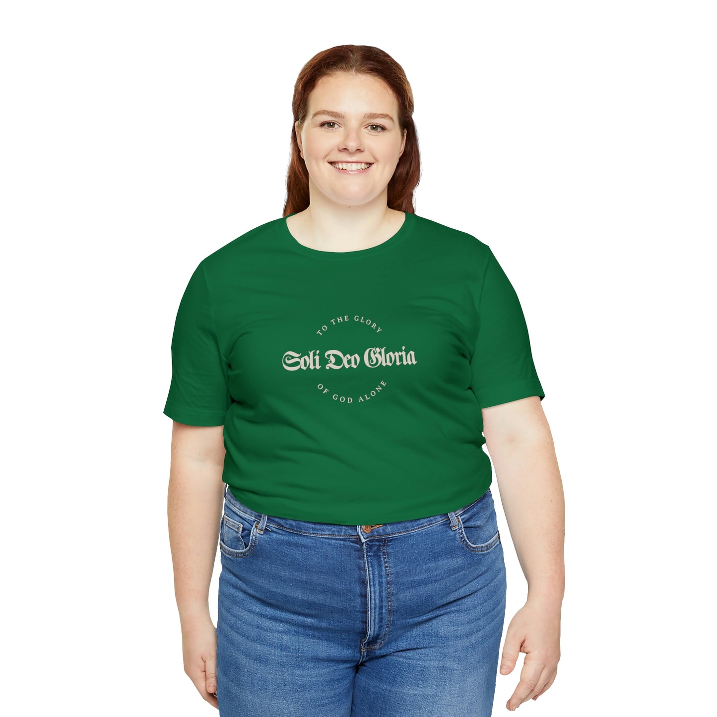 Soli Deo Gloria Gothic Circle Unisex Jersey Short Sleeve Tee