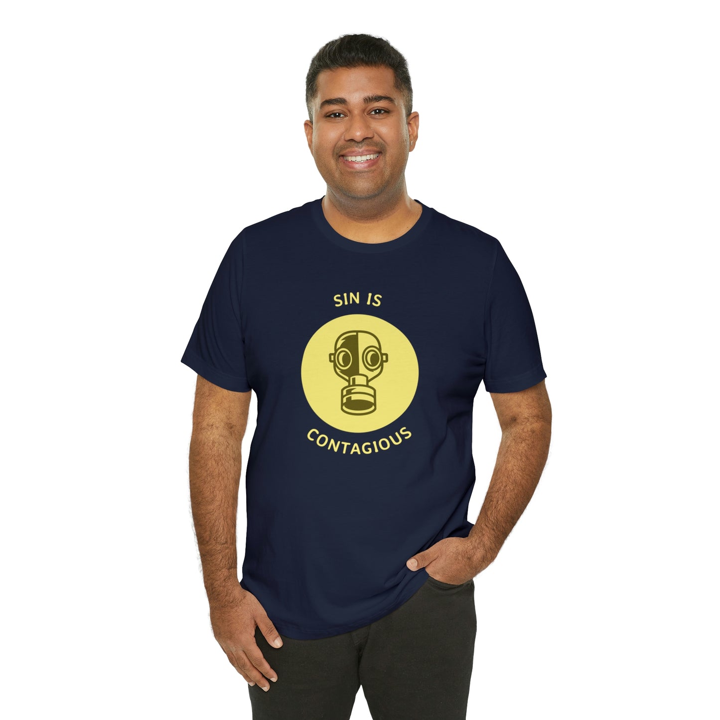 Sin is Contagious Unisex Jersey Short Sleeve Tee