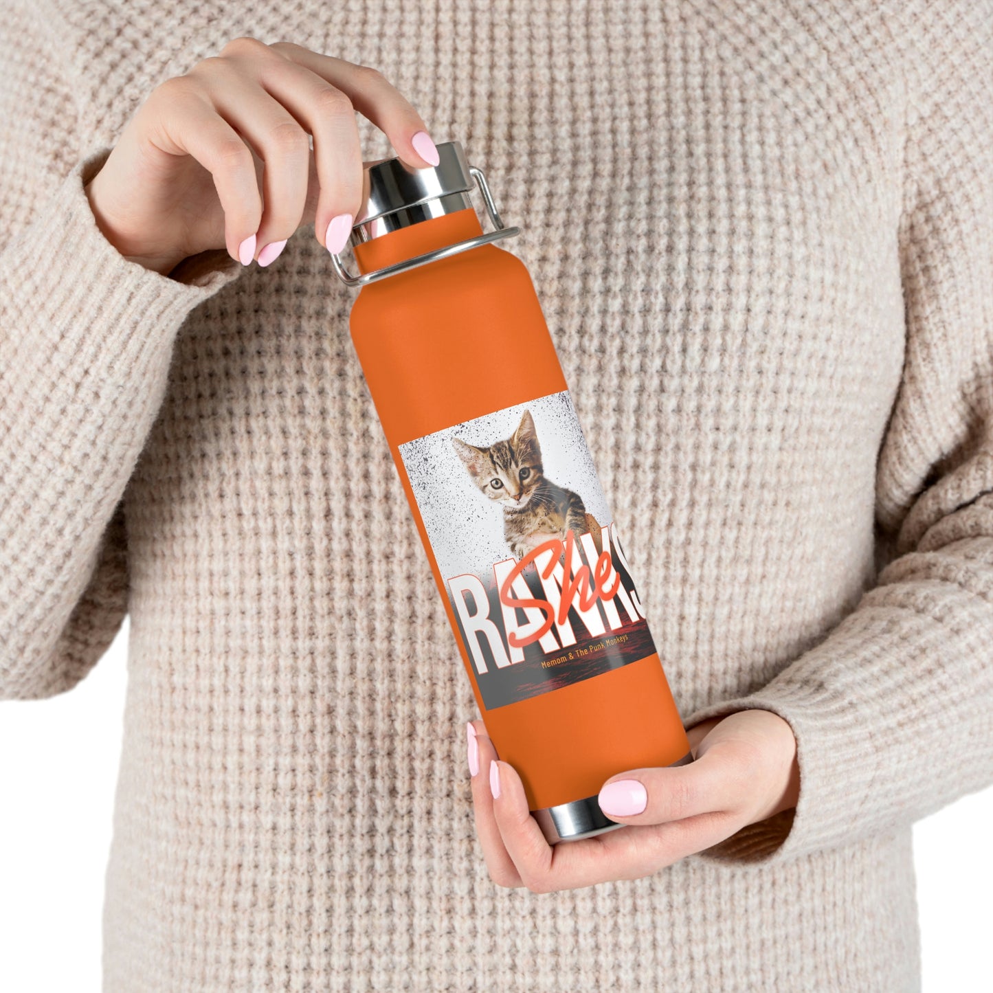 She Ranks Copper Vacuum Insulated Bottle, 22oz