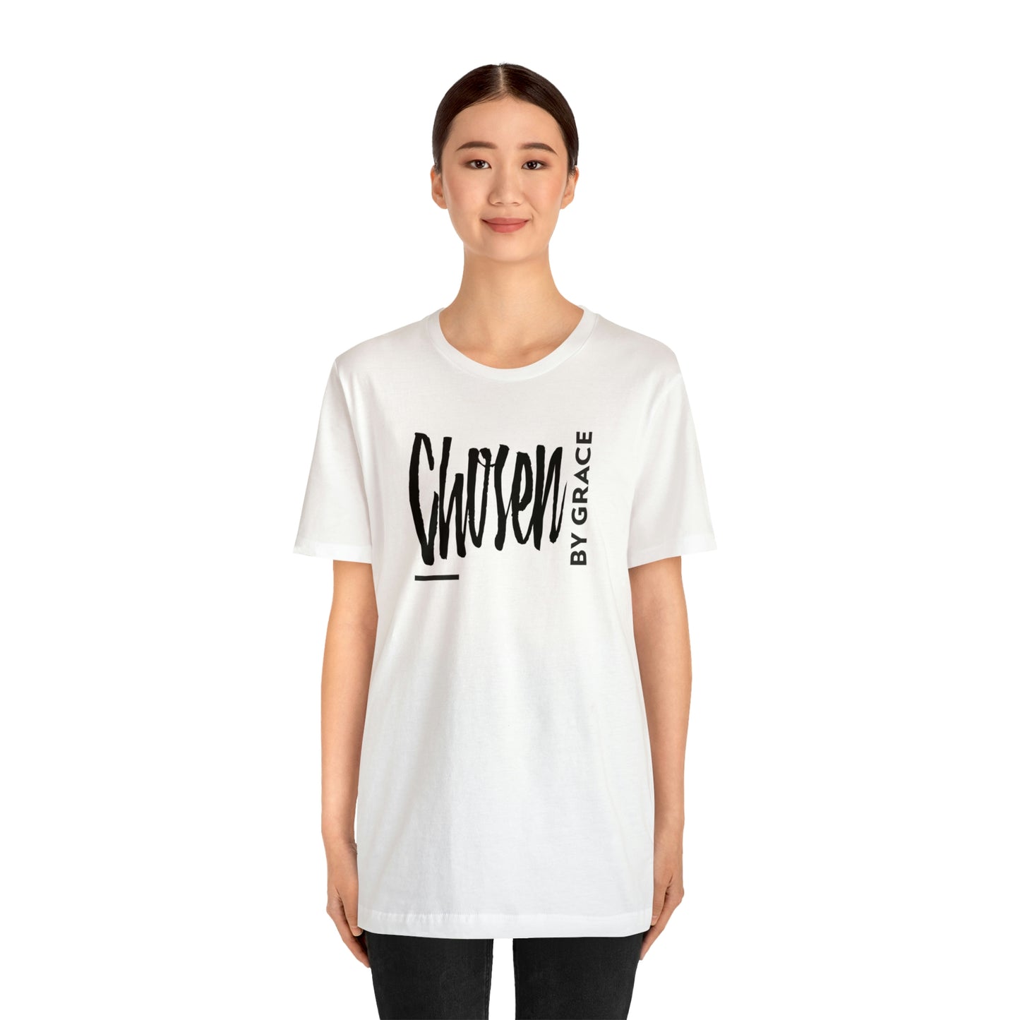 Chosen By Grace Sideways Unisex Jersey Short Sleeve Tee