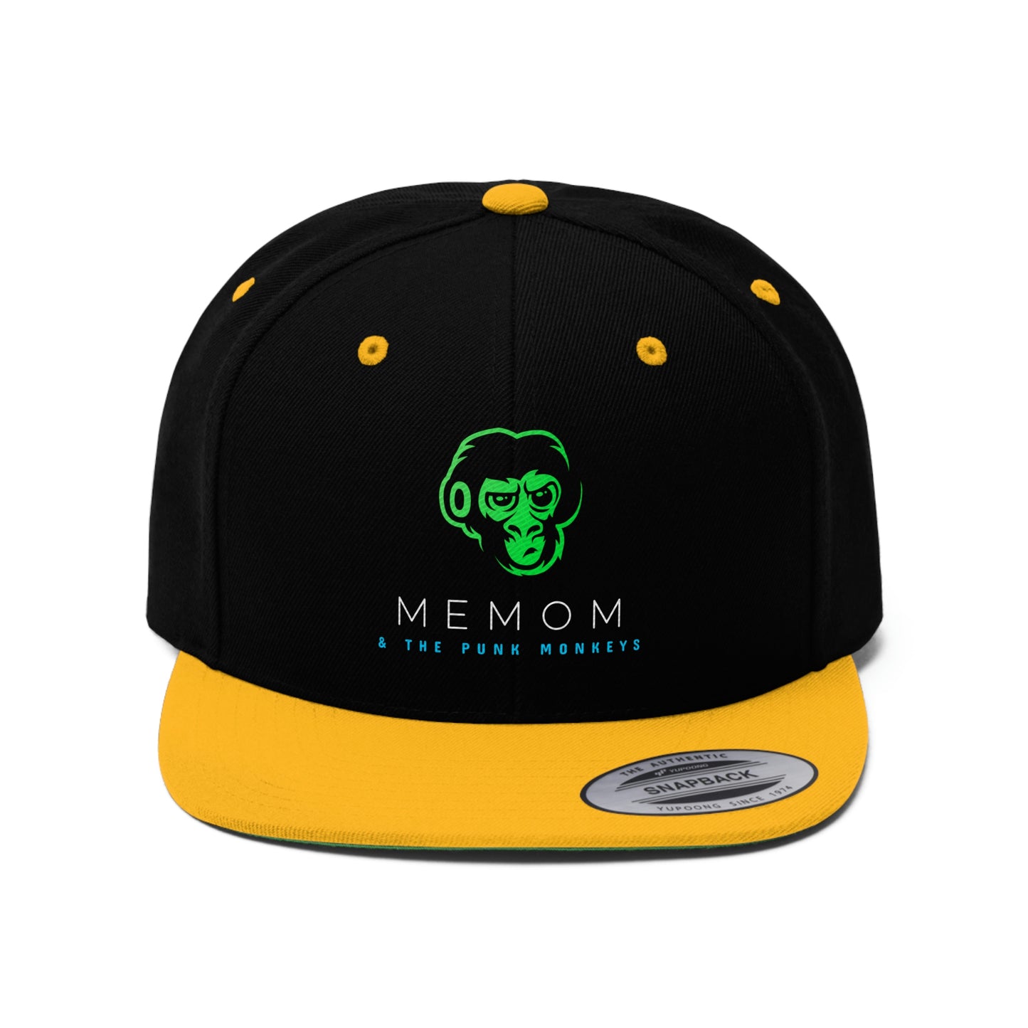 Memom & The Punk Monkeys Unisex Flat Bill Hat