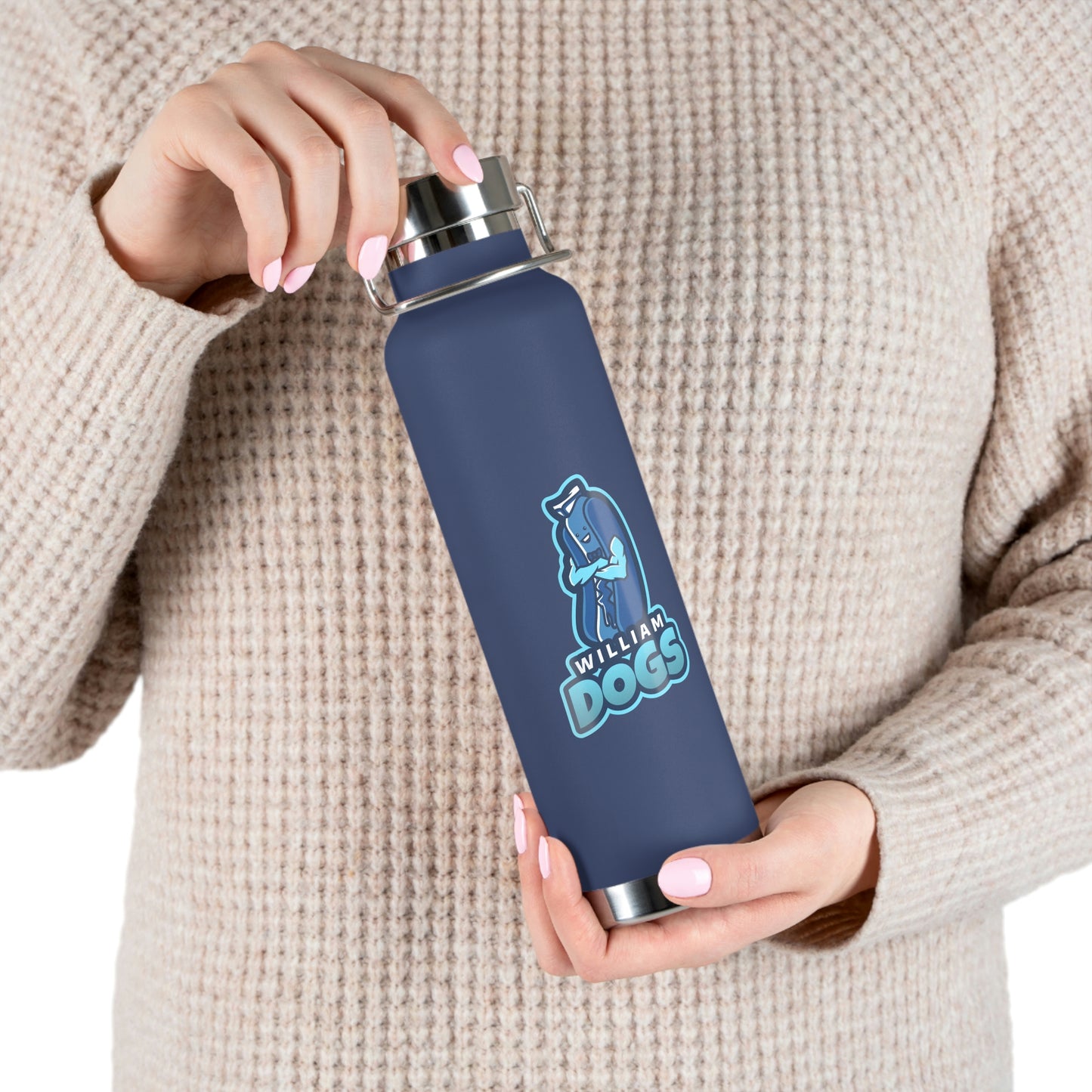 William Dog's Copper Vacuum Insulated Bottle, 22oz