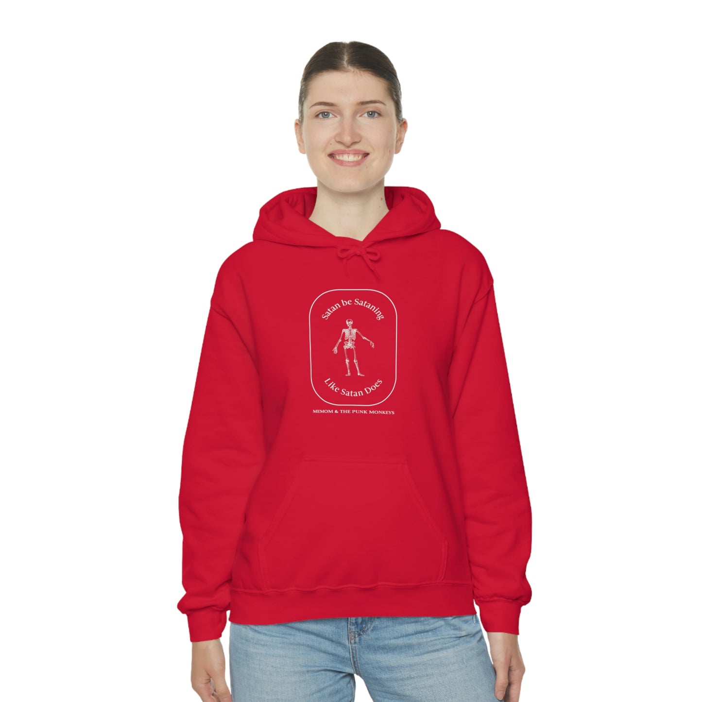 Satan Be Sataning Like Satan Does Unisex Heavy Blend™ Hooded Sweatshirt