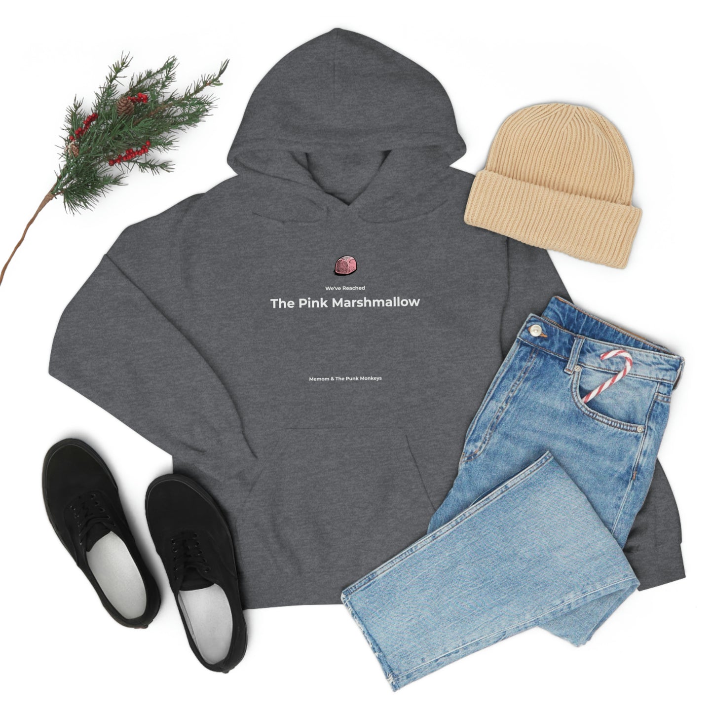 We've Reached the Pink Marshmallow Unisex Heavy Blend™ Hooded Sweatshirt