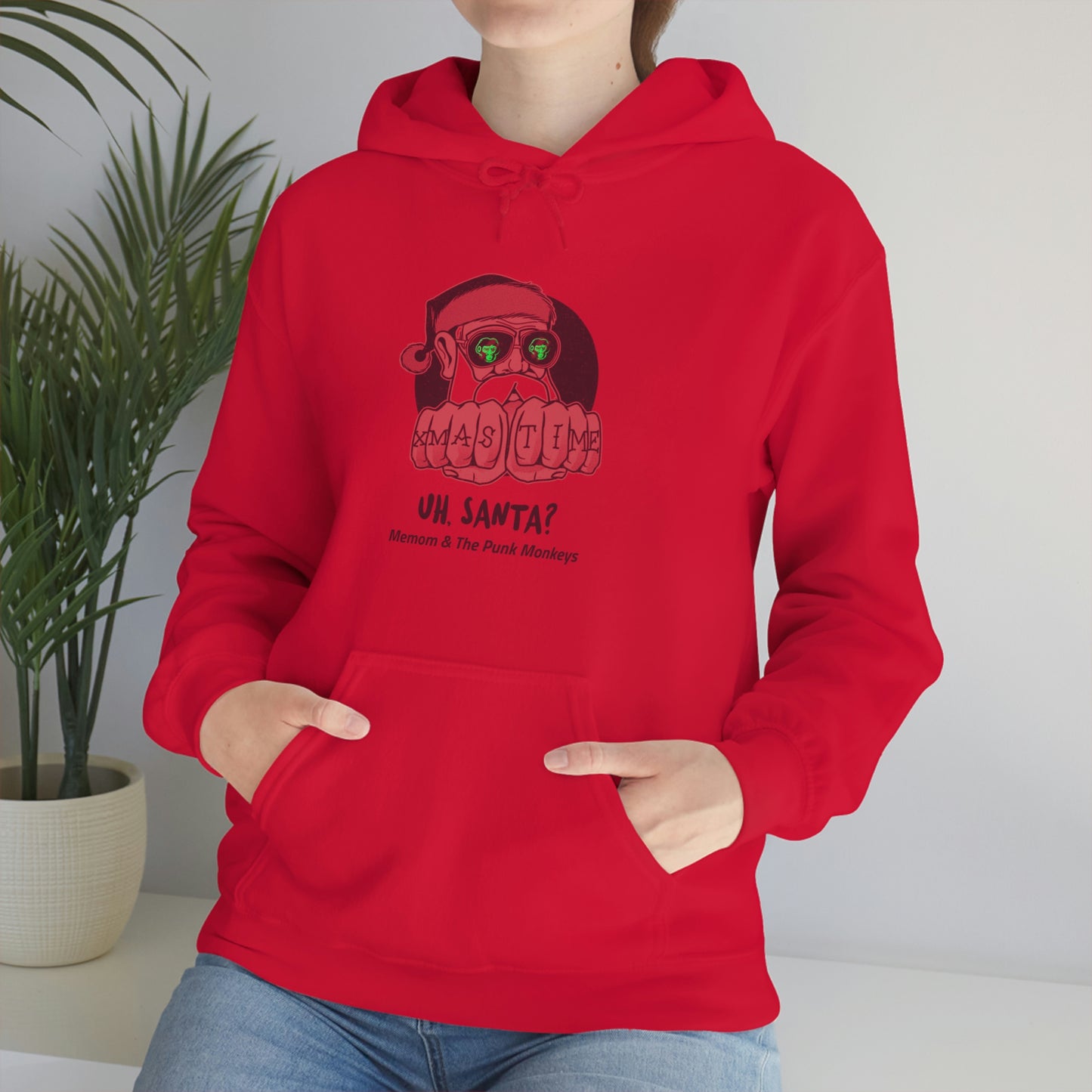 Uh, Santa Unisex Heavy Blend™ Hooded Sweatshirt