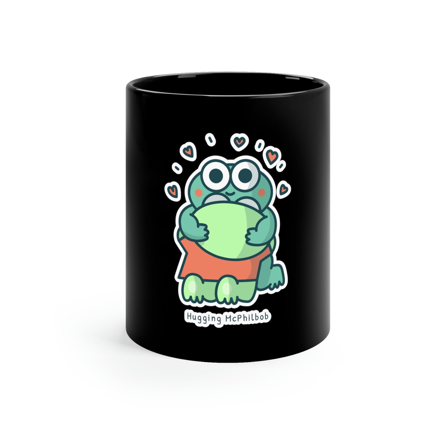 Hugging McPhilbob 11oz Black Mug