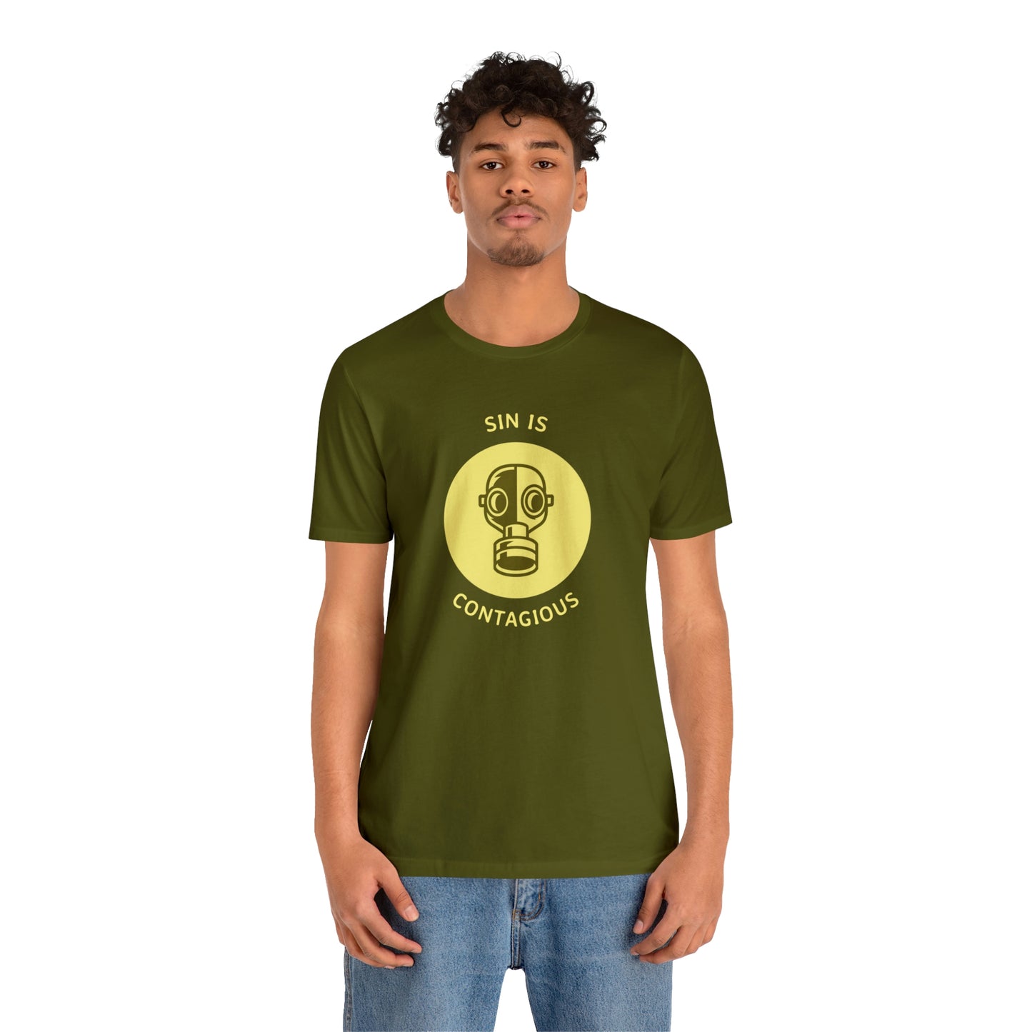 Sin is Contagious Unisex Jersey Short Sleeve Tee