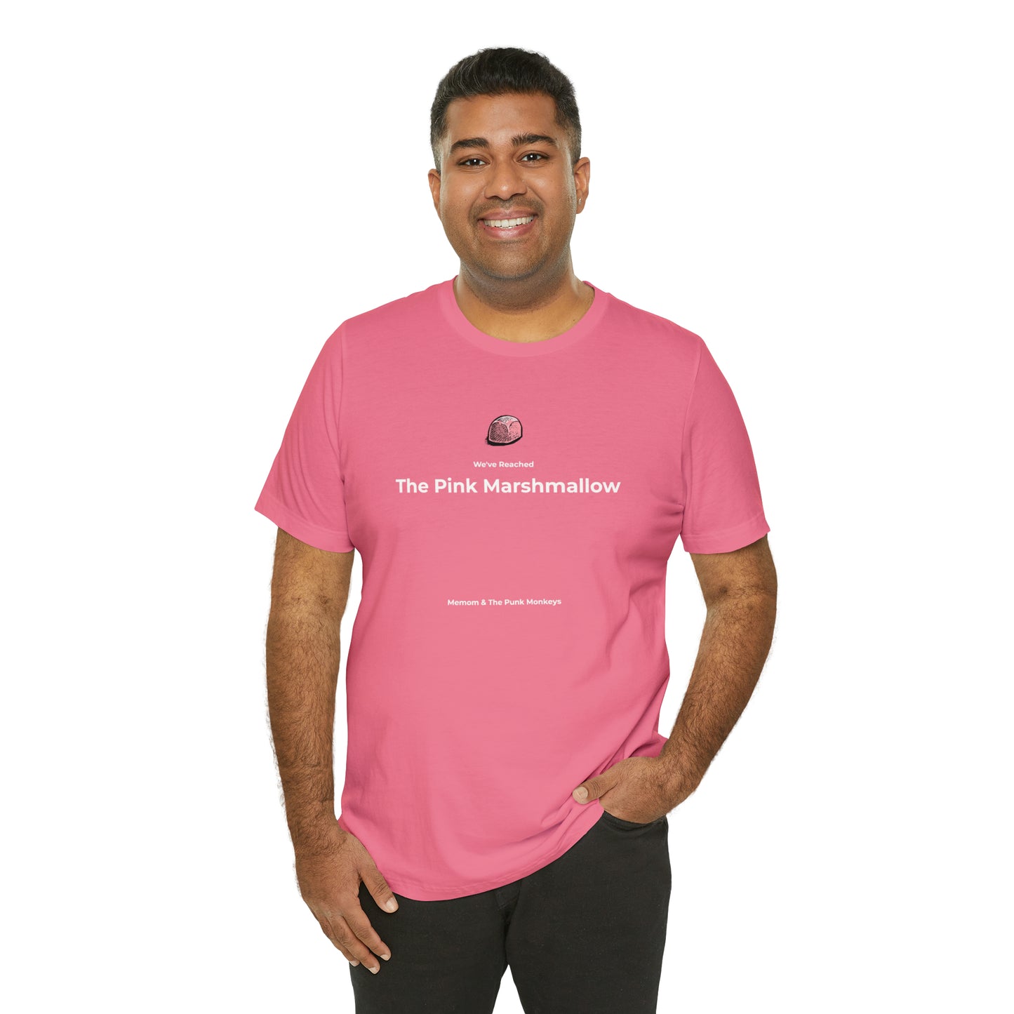We've Reached the Pink Marshmallow Unisex Jersey Short Sleeve Tee