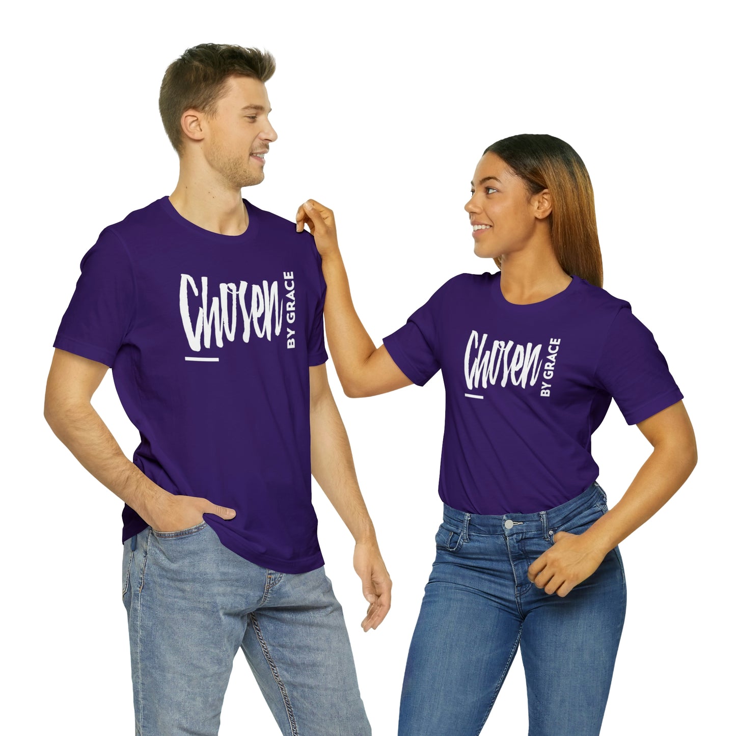 Chosen By Grace Sideways Unisex Jersey Short Sleeve Tee