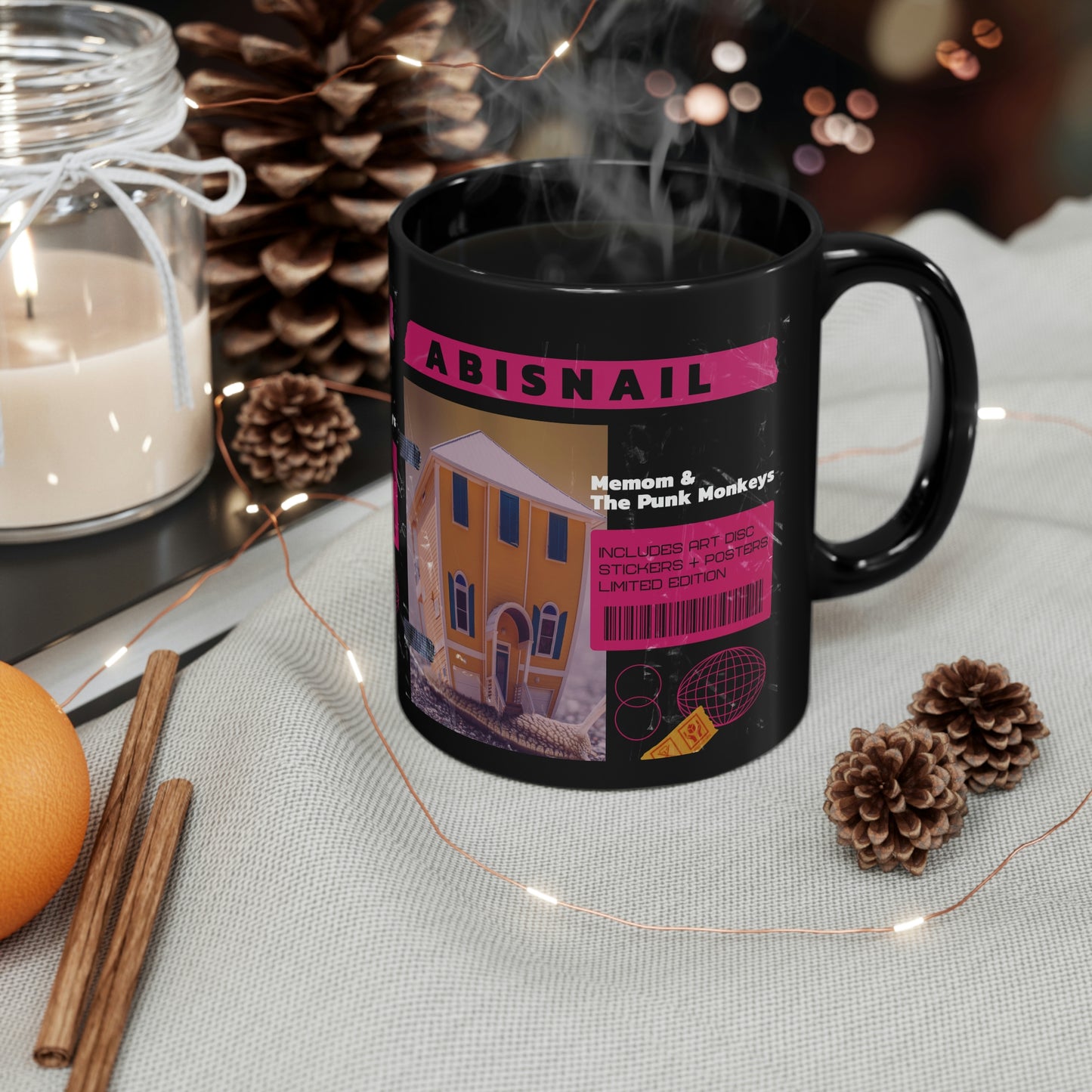 Abisnail 11oz Black Mug
