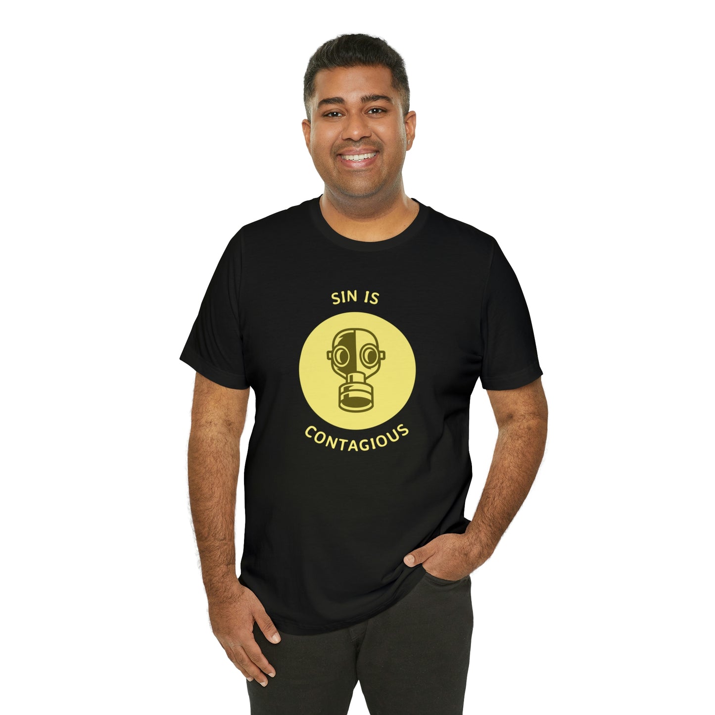 Sin is Contagious Unisex Jersey Short Sleeve Tee